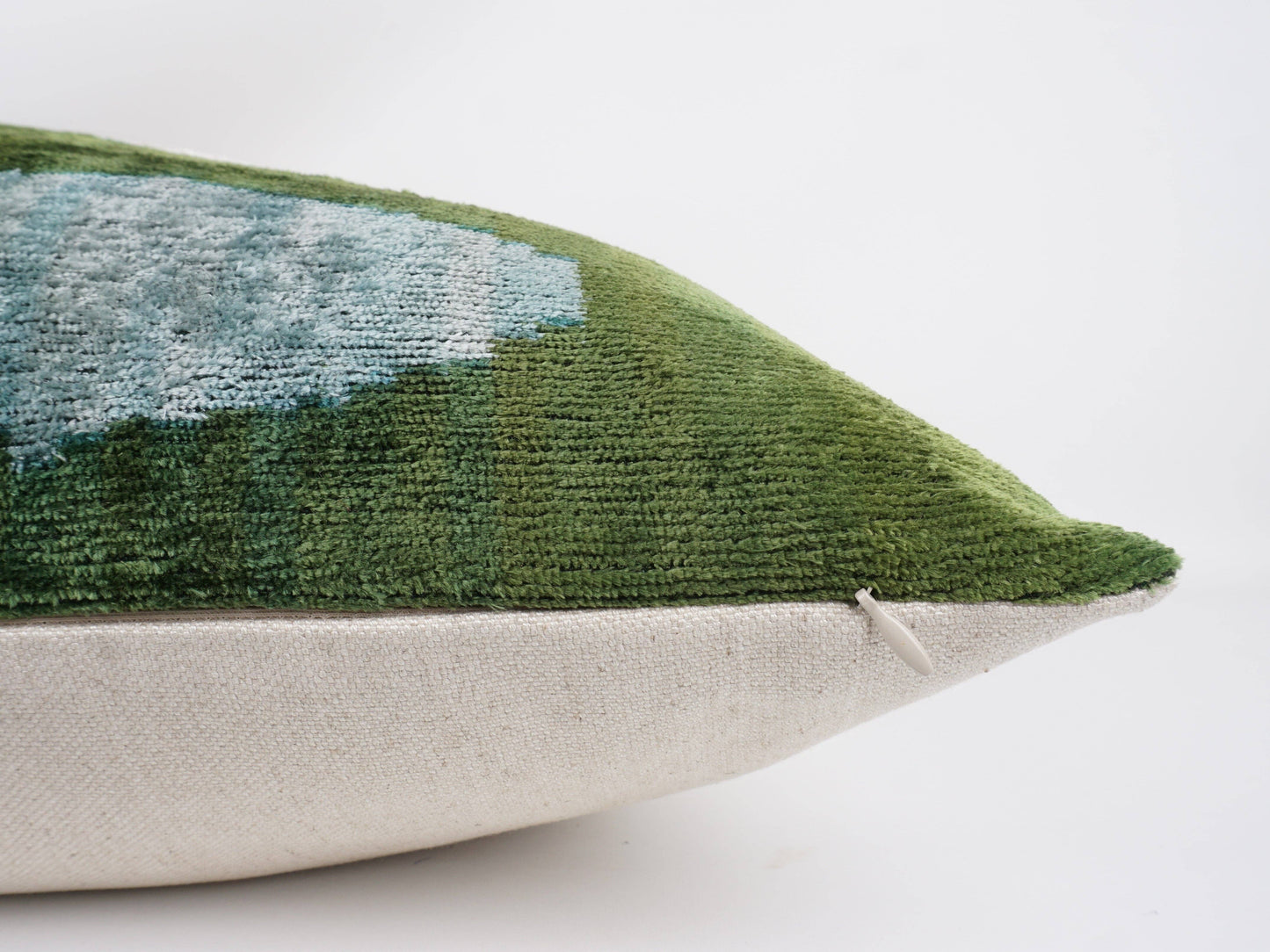 HANDMADE IKAT SILK/VELVET PILLOW | 24" x 24"