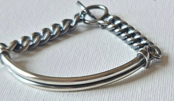SONJA FRIES | Sterling Silver Double Bar Bracelet