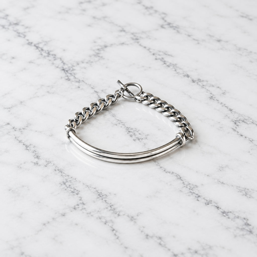SONJA FRIES | Sterling Silver Double Bar Bracelet