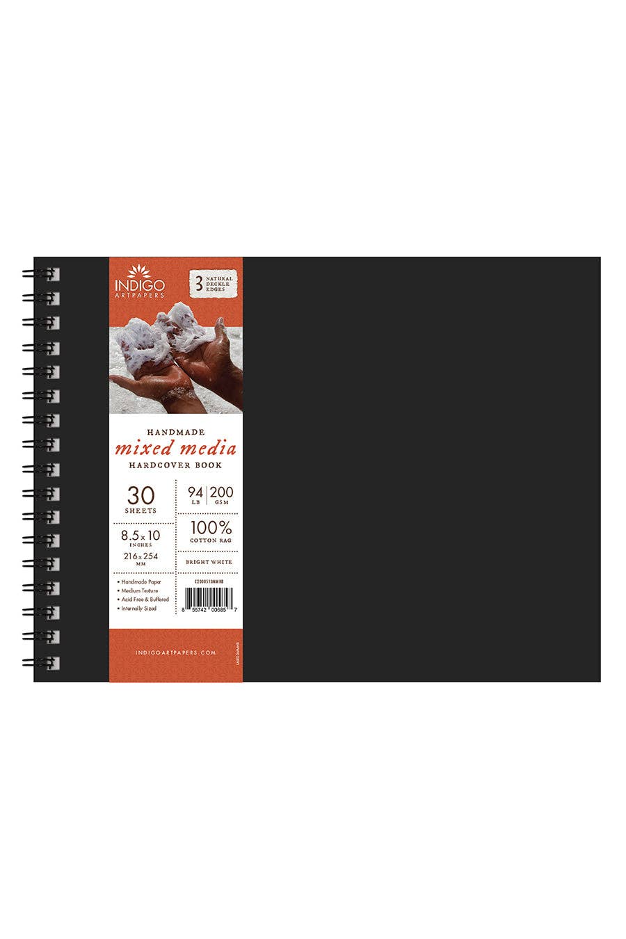 Indigo Art Papers Hard Bound Mix Media, 100% Cotton: 5.5 x 8.5