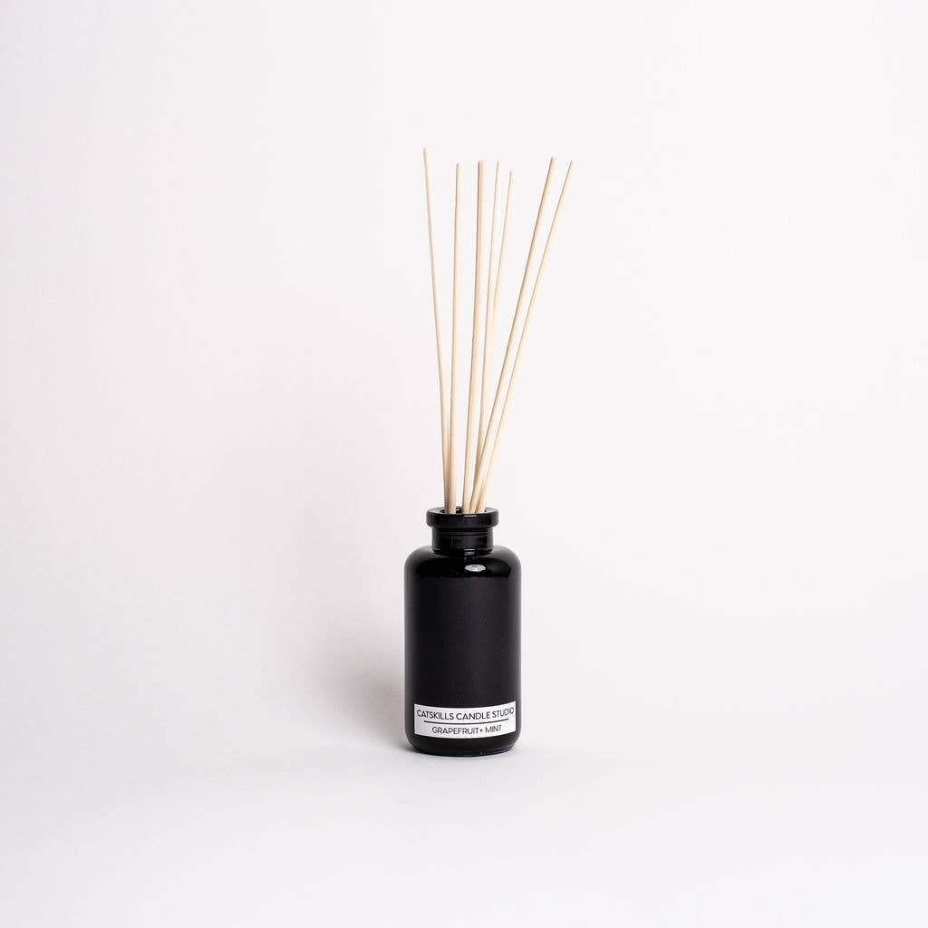 Catskills Candle Studio | Grapefruit + Mint Diffuser: Reed Color - Black