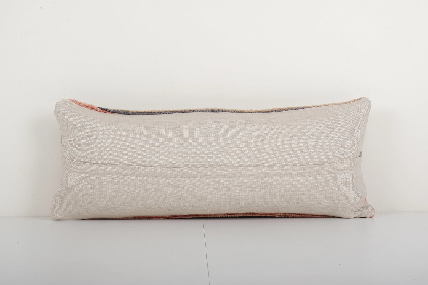 Bohemian Wool Faded Color Rug Pillow, Turkish Taupe | 12" x 28"