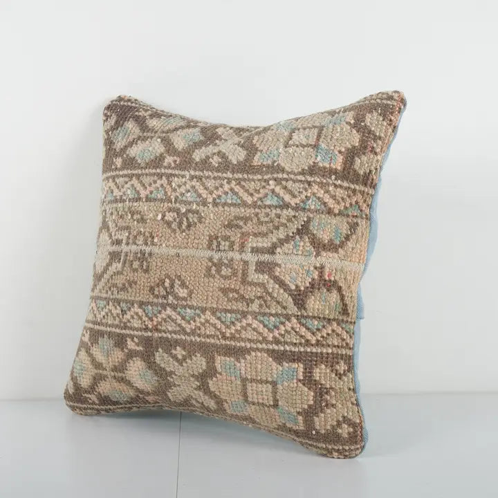 Muted Carpet Rug Pillow | 18ʺ × 18ʺ