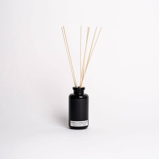 Catskills Candle Studio | Smoked Oud + Cedar - Diffuser: Reed Color - Black