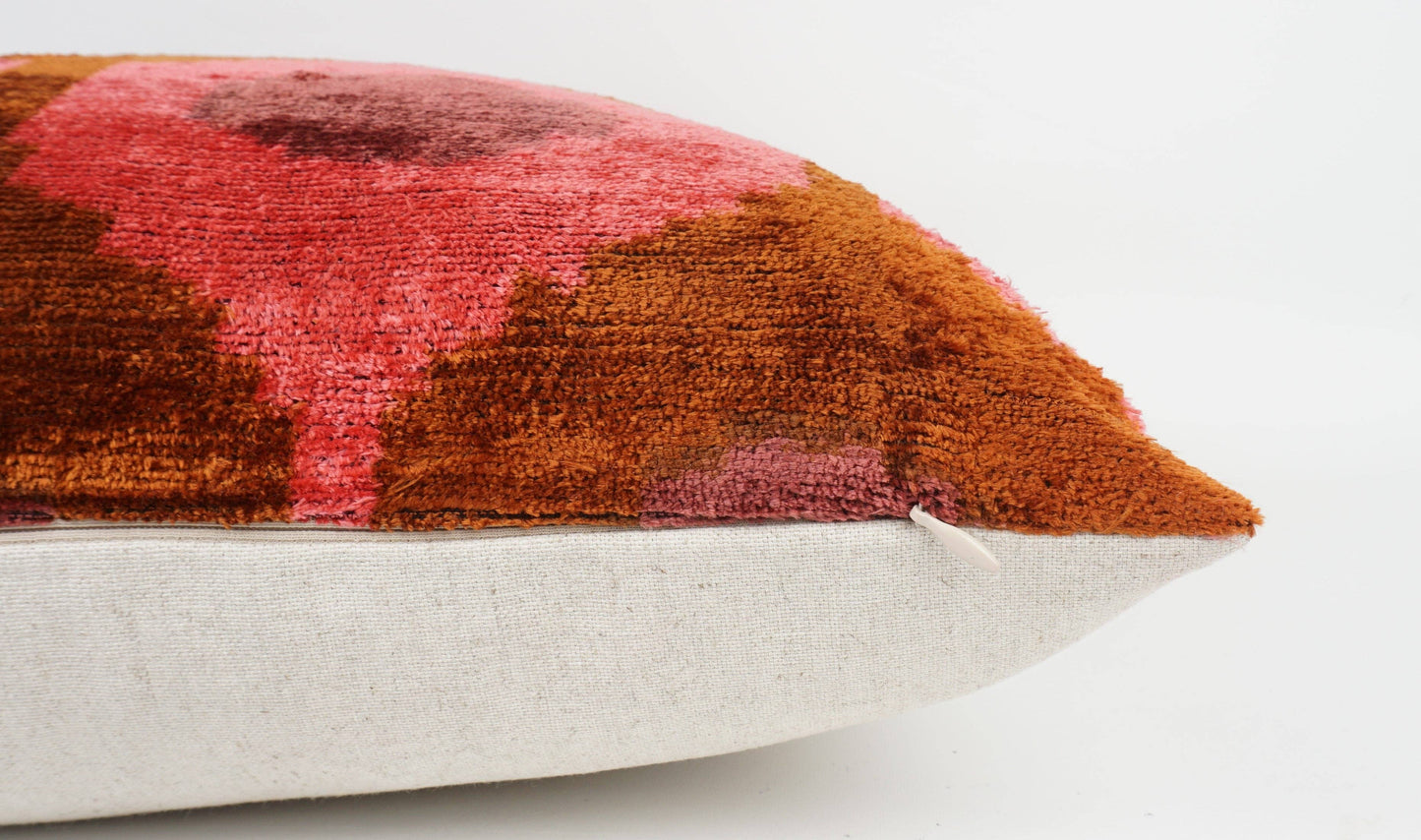 HANDMADE IKAT SILK/VELVET PILLOW | 20" x 20"