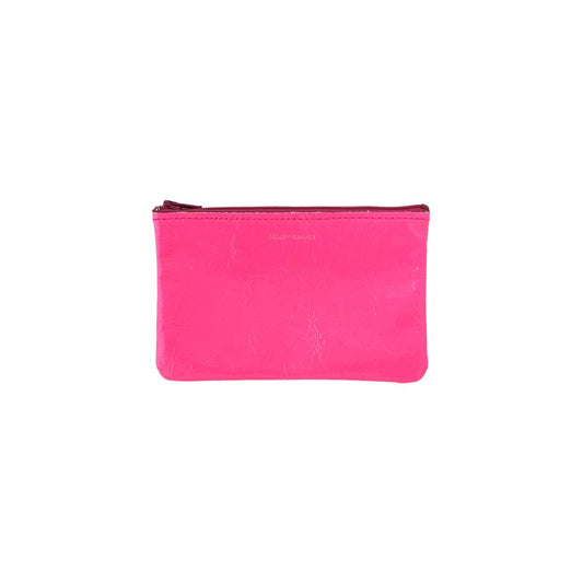 Small Zip Pouch: Hologram Fuchsia