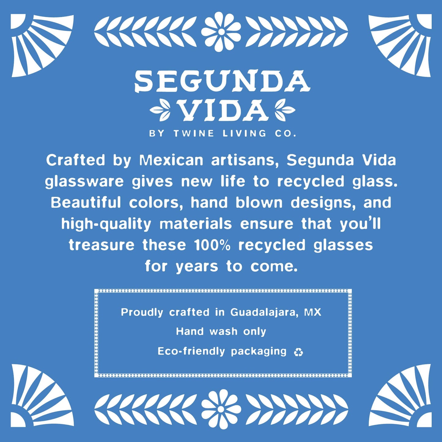 Segunda Vida Artistico Recycled Glass Tumblers Single