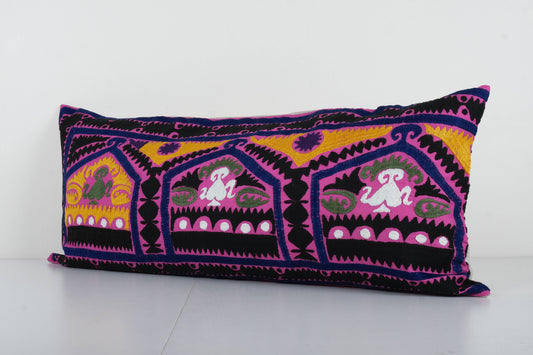 Tashkent Suzani Animal Bedding Pillow | 16" x 35"