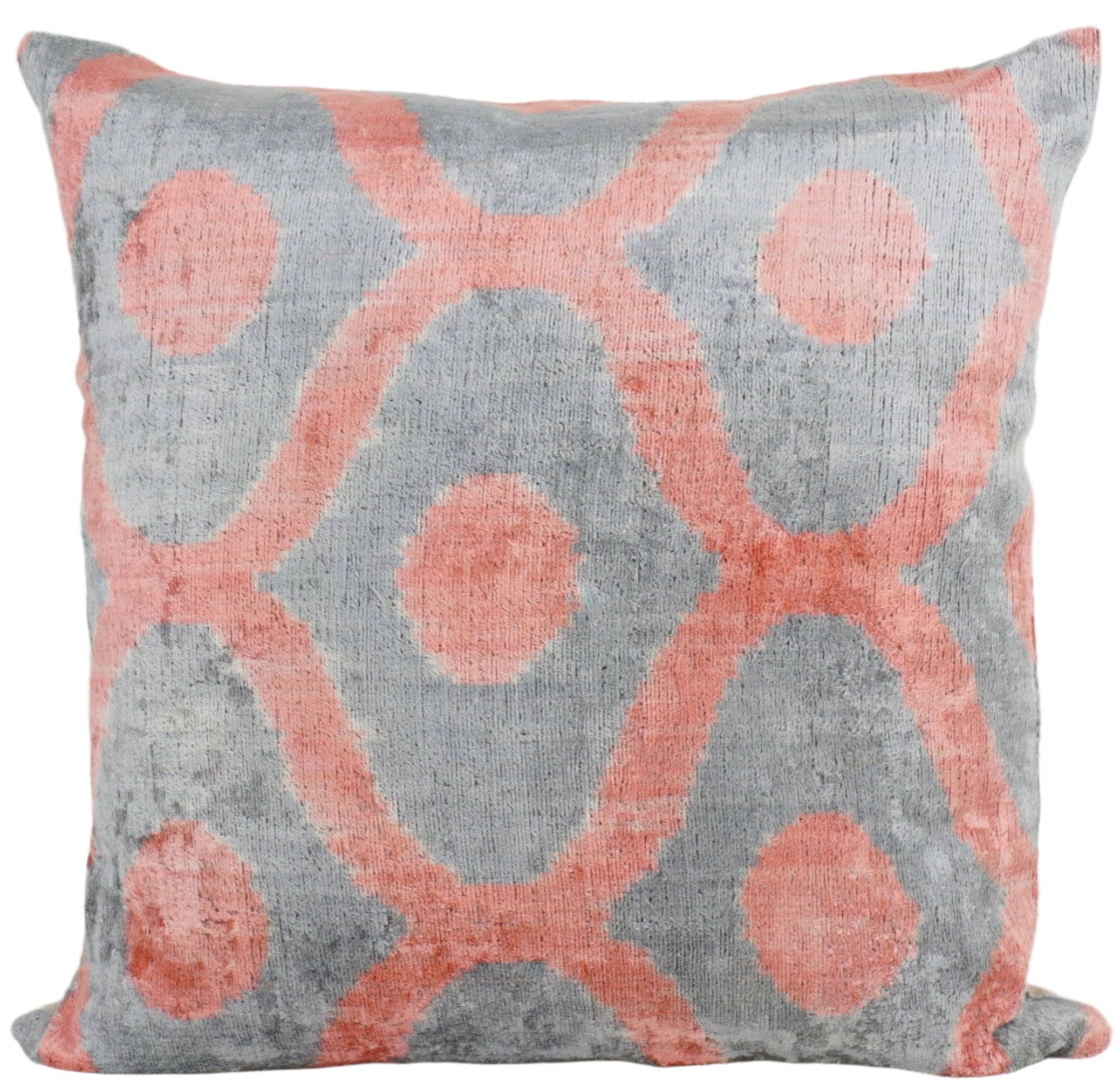 HANDMADE- IKAT SILK/VELVET PILLOWCASE | 20" x 20"