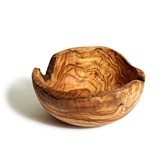 Olive Wood Rustic Salad Bowl: 10"
