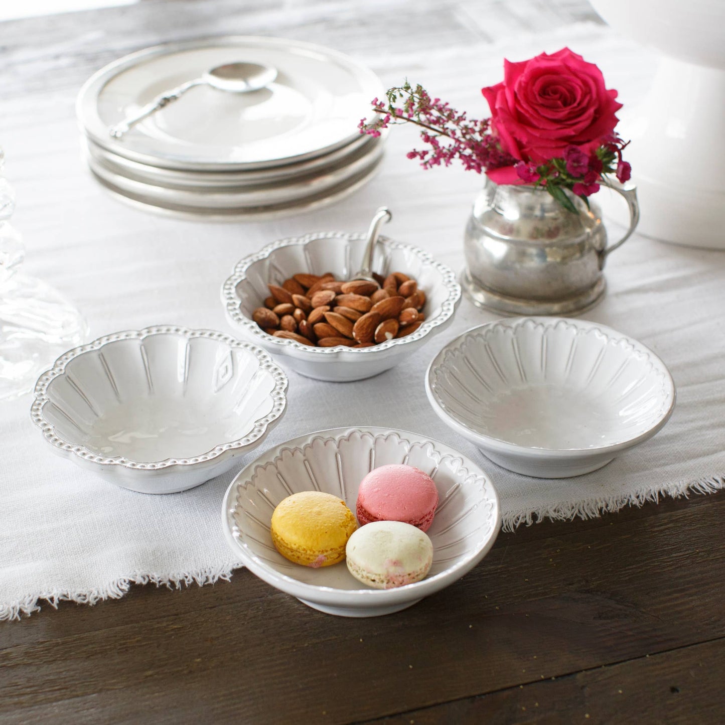 Bella Bianca Assorted Dipping Bowl Set of 4