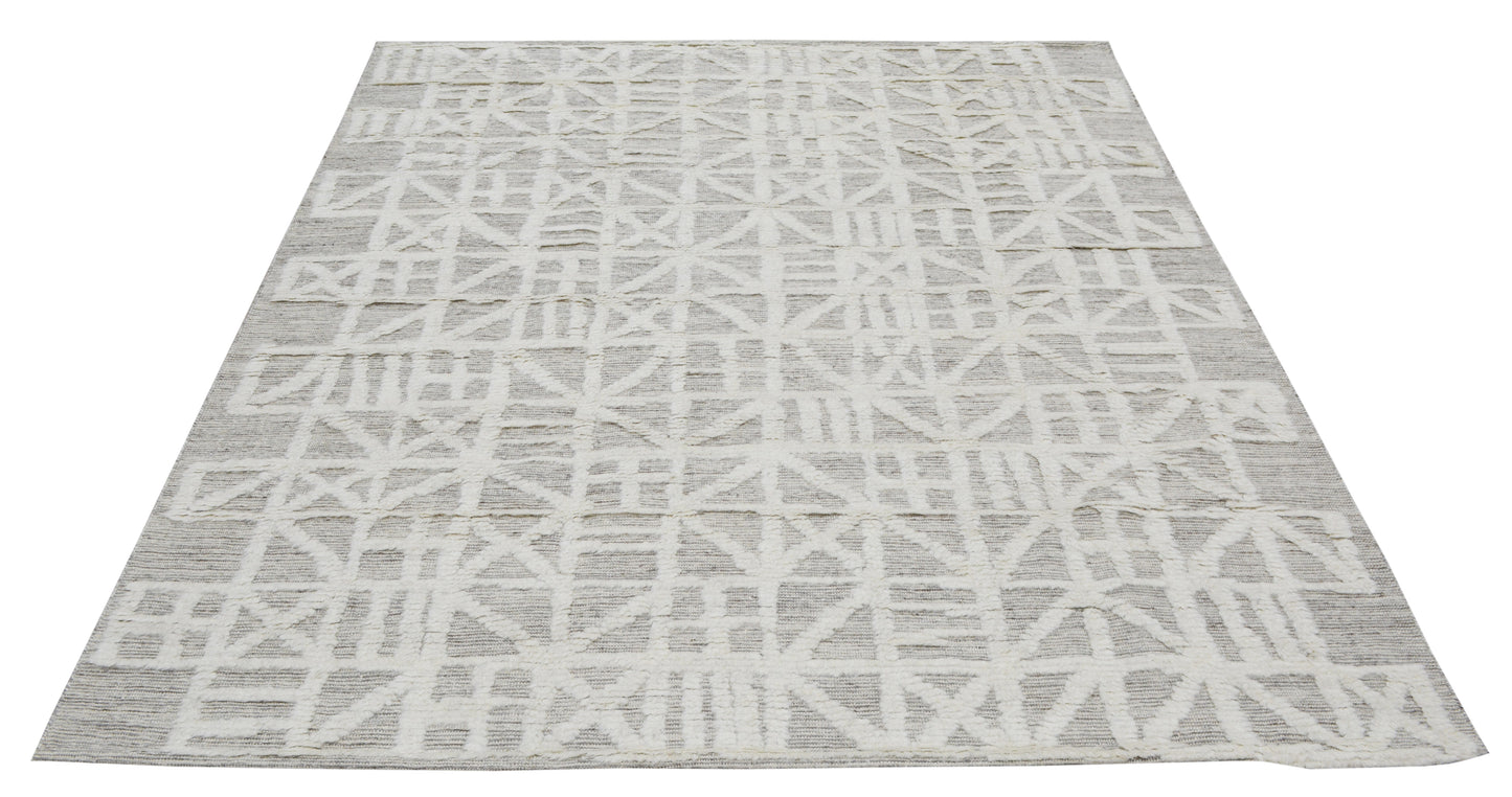 Handmade Moroccan Aleph Rug