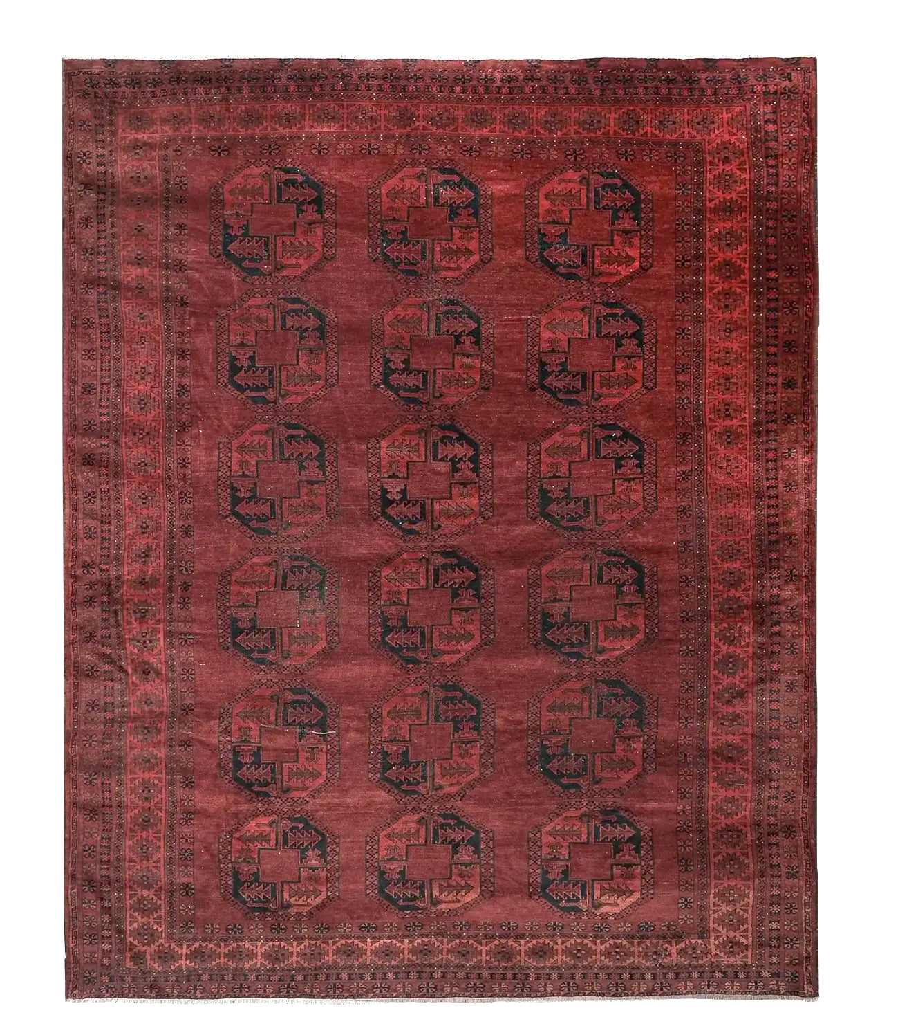 Afghan Turkomen Ersari Rug 9'3'' X 12