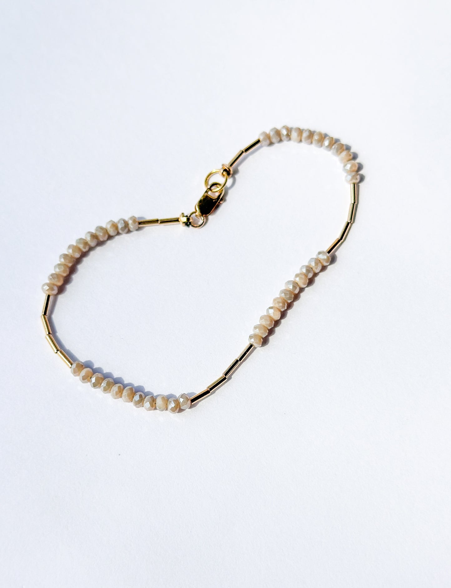DEBBIE FISHER | Sandy Quartz & Gold Filled Beads Bracelet
