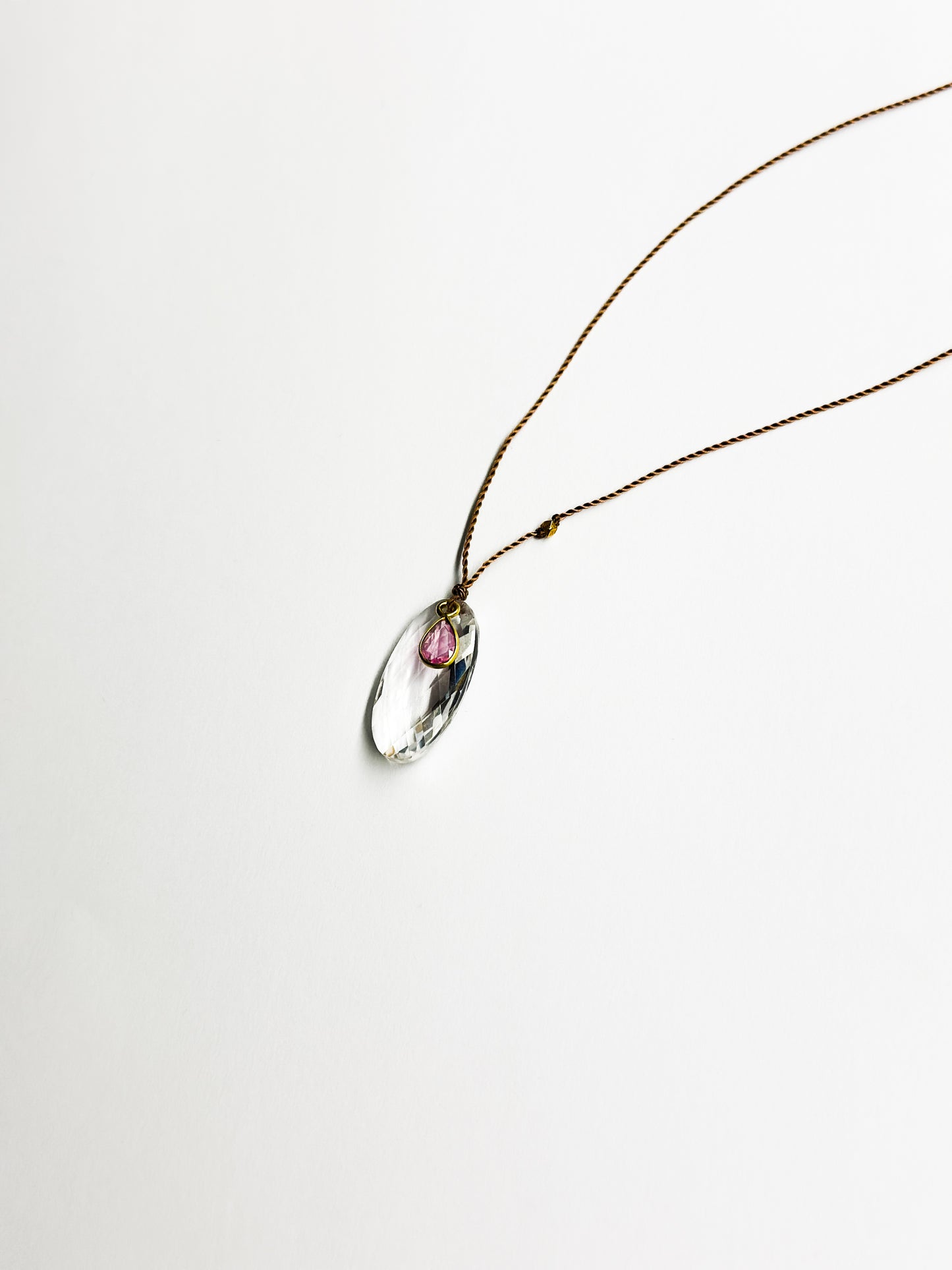 MARGARET SOLOW | Quartz & Sapphire with 18kt Gold Necklace