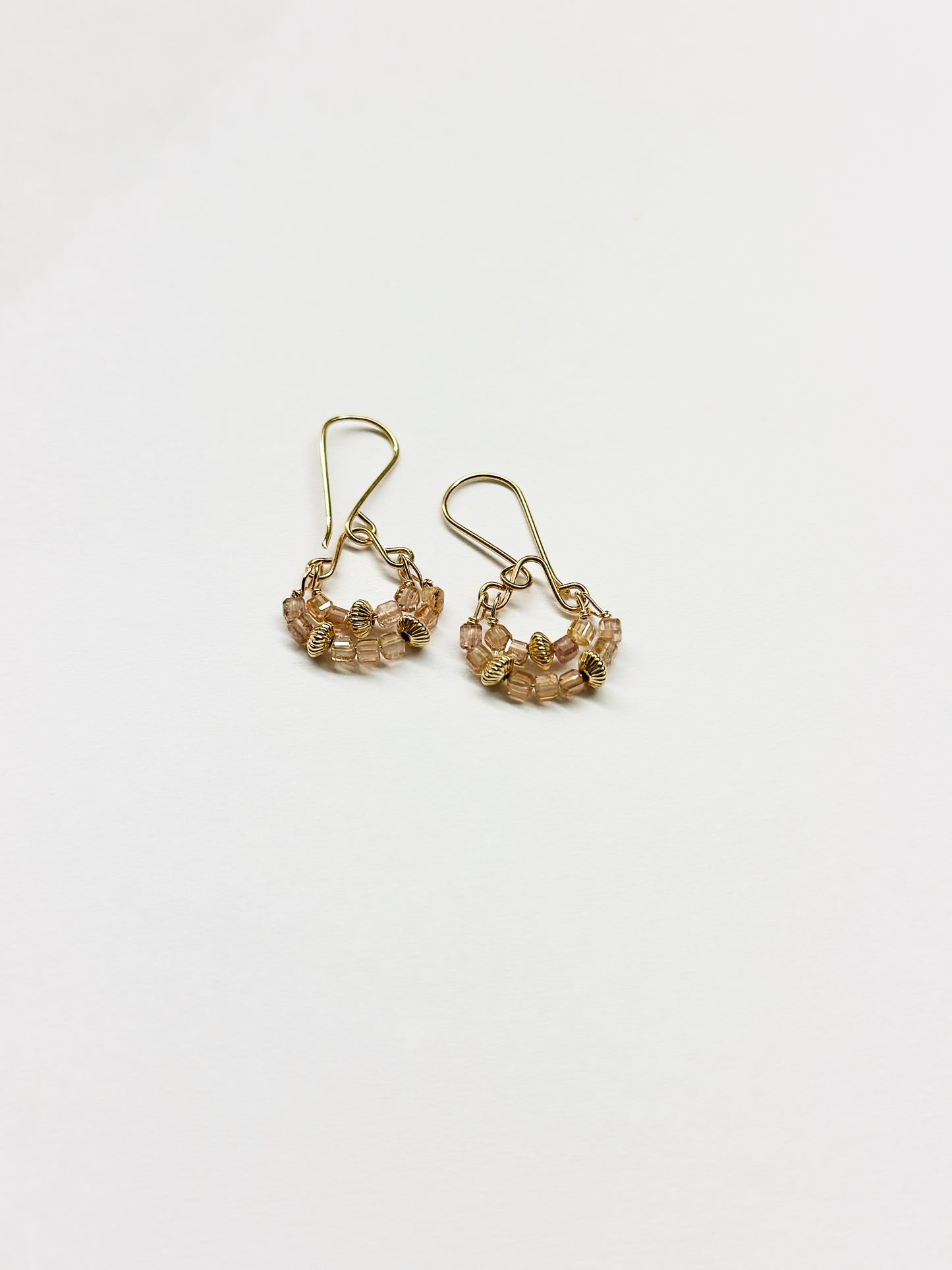 DEBBIE FISHER | Natural Zircon and Gold Fill Bead Earring