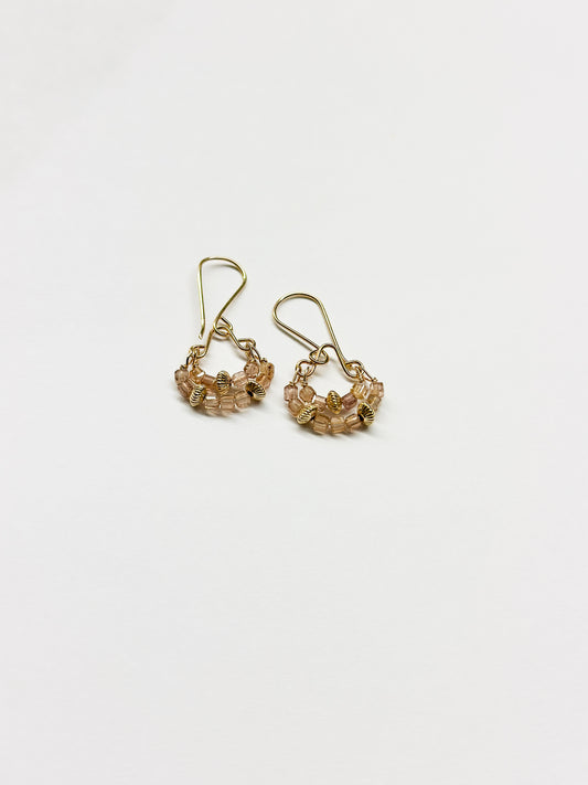 DEBBIE FISHER | Natural Zircon and Gold Fill Bead Earring