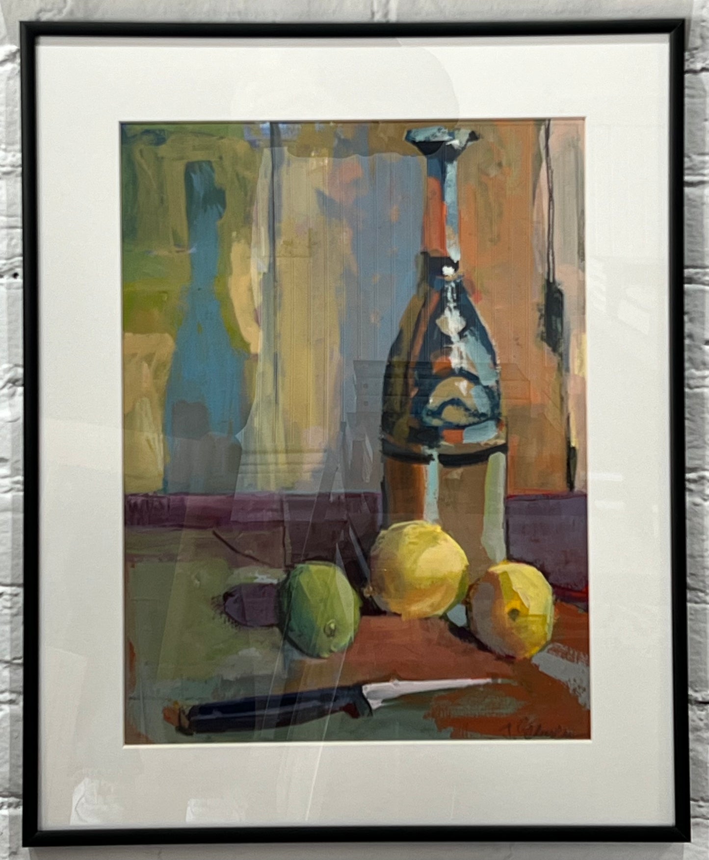 2 LEMONS AND A LIME, Framed by Janet Pedersen