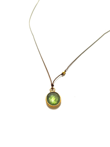 Margaret Solow | Sapphire oval pendant 18K Necklace