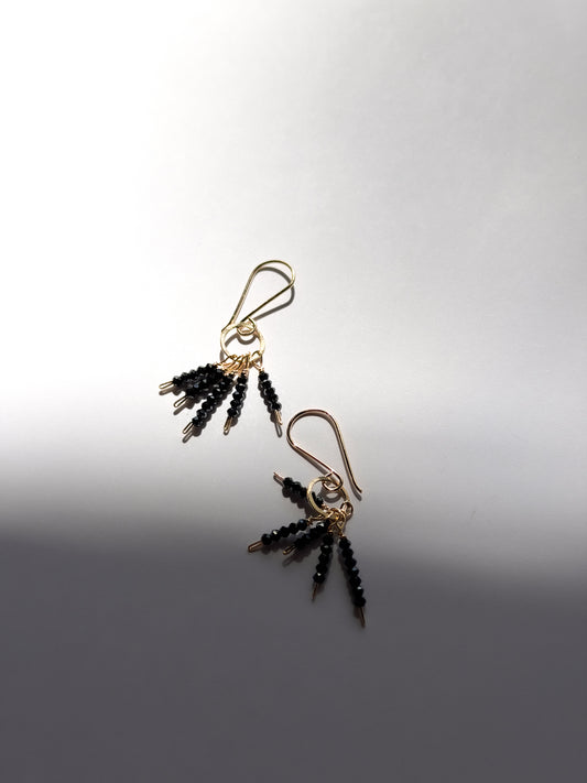 DEBBIE FISHER | Black Spinel Bead Earrings