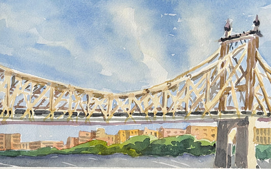 59th Street Bridge, print by Susan Greenstein