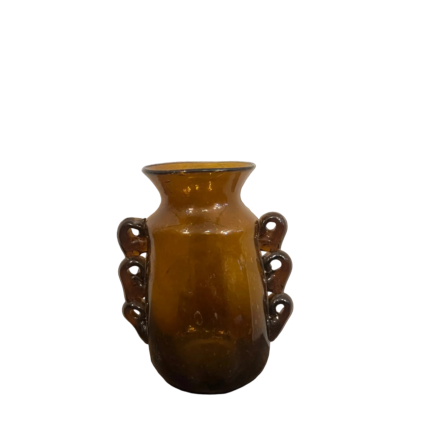 KILIIM | Knobbed Handblown Glass Vase: Amber