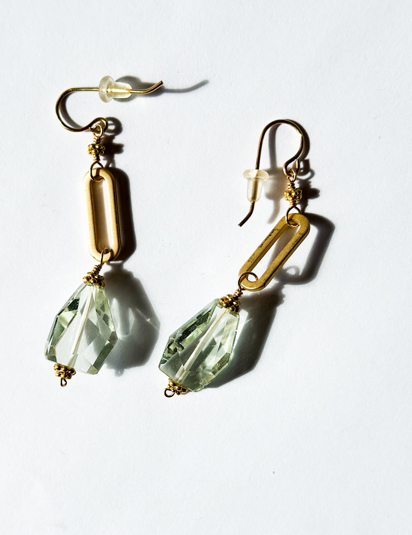 ROBIN HALEY | Green Amethyst Nugget Earrings