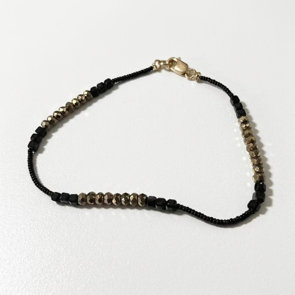DEBBIE FISHER | Black Seed, Black Spinel and Pyrite Bracelet