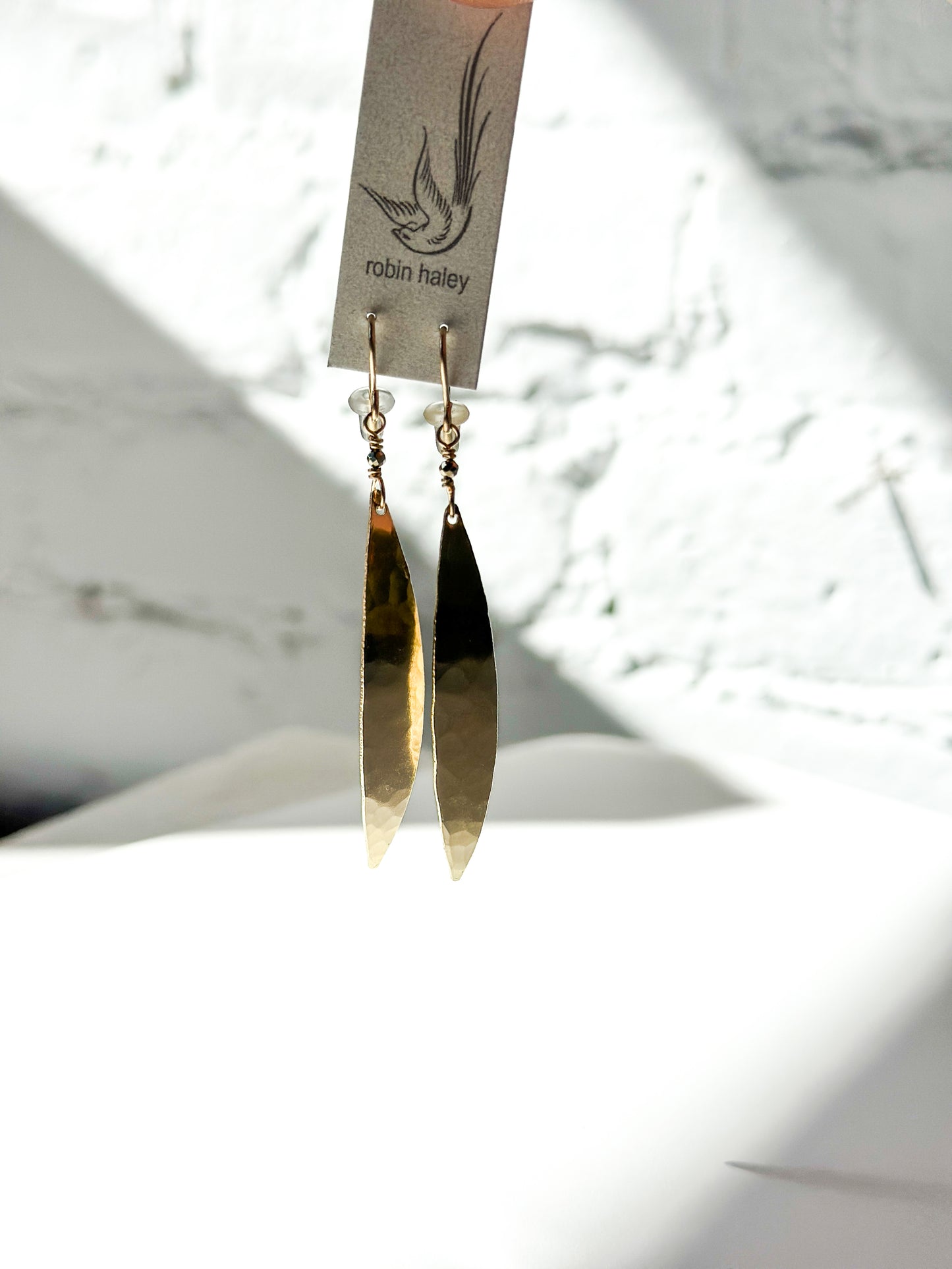 ROBIN HALEY | 14K Gold Plated Willow Leaf Earring