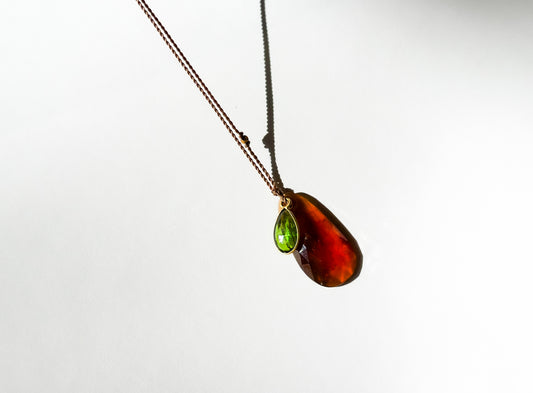 MARGARET SOLOW | Specetite and Chrome Diopside 18k Necklace