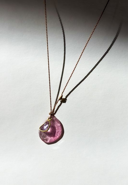 MARGARET SOLOW | Tourmaline and Sapphire 18K Necklace