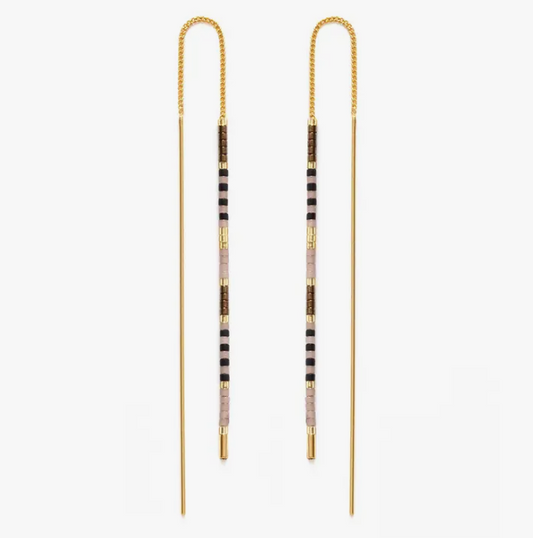 Miyuki Seed Bead Threader Earrings
