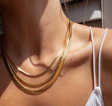 Gold-Filled Herringbone Necklace