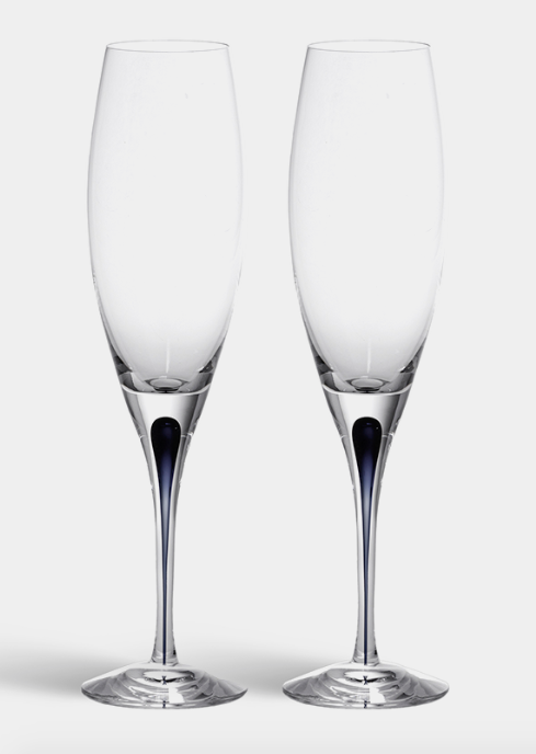 Orrefors | Intermezzo Blue Intermezzo Blue Flute Set of 2