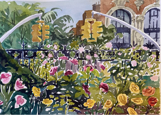 Jefferson Market Garden,Framed by Susan Greenstein