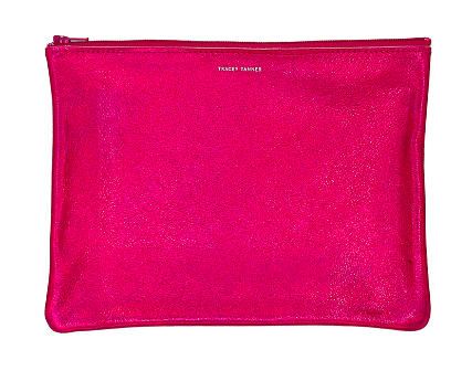 TRACEY TANNER | Iridescent Hologram Fuchsia Basic Zip