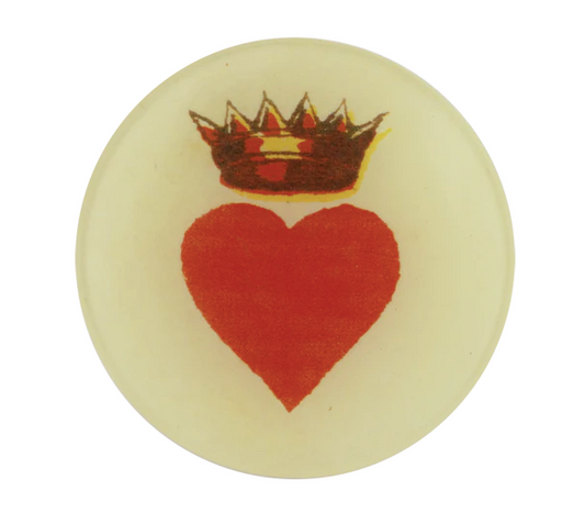 John Derian | Crowned Heart 4" Round plate