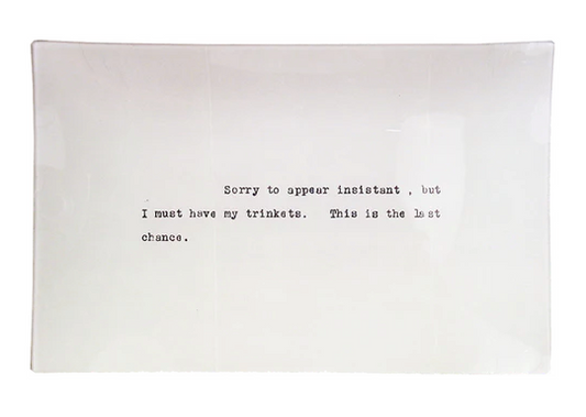 Trinkets Letter Tray, Relationship Series 9 x 14"