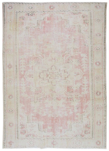 Vintage Turkish Whitewash 6'7" x 9'10"