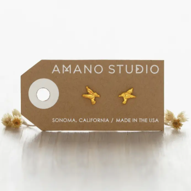 Tiny Hummingbird studs