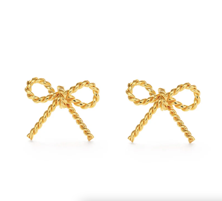 Bow stud earrings