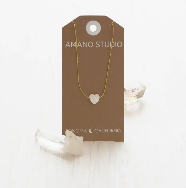 Mother of Pearl Heart Necklace