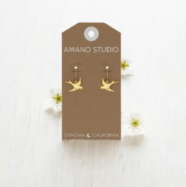 Swallow Bird Drop Earrings