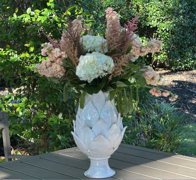 Scavo Harvest Vase - Antique White