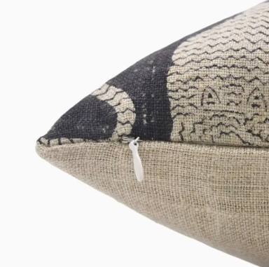 Unique Block Design Thick Linen Pillow | Mushak