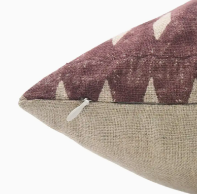 Bold Block Design Thick Linen Pillow | Omji