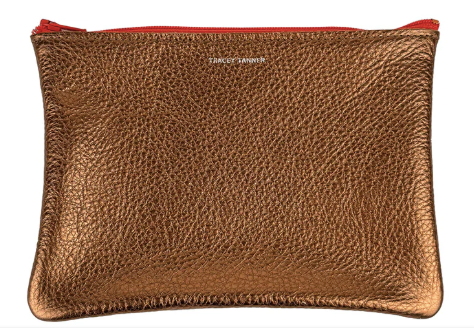 TRACEY TANNER | Medium Zip Pouch - Bronze Matte Foil
