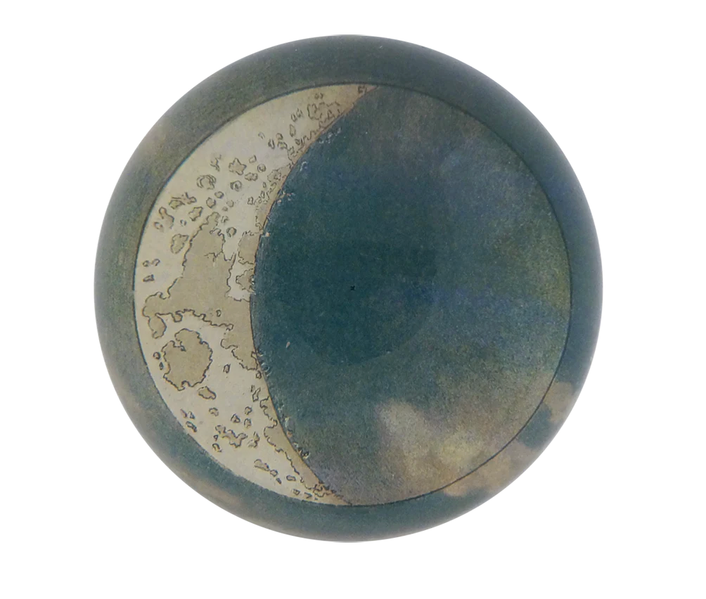 John Derian | Blue Crescent Dome Paperweight