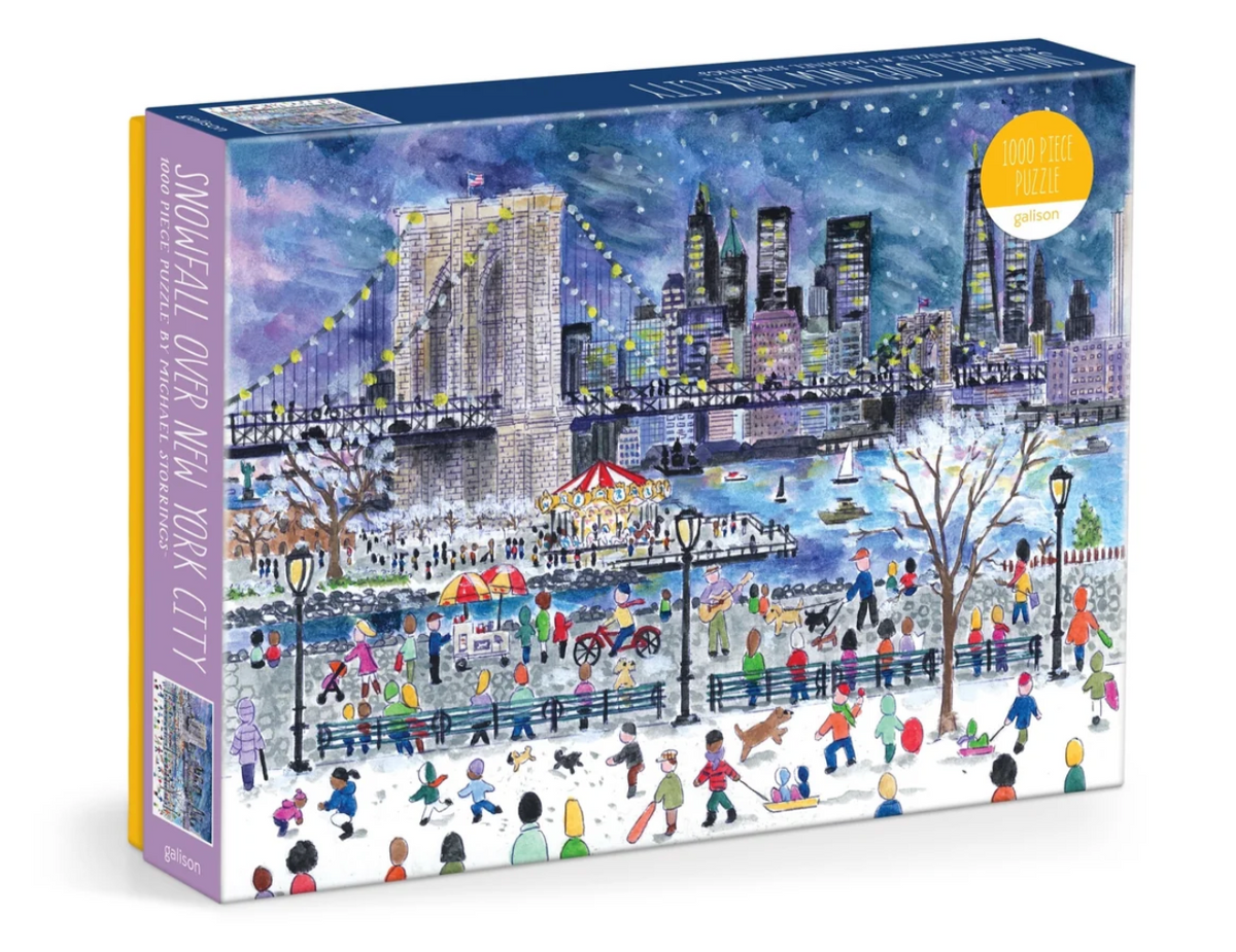 Michael Storrings Snowfall Over New York City 1000 Piece Puzzle