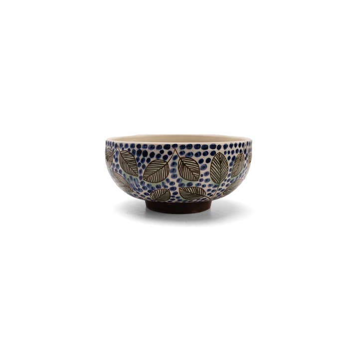 KILIIM | Blue Dots Ceramic Serving Bowl